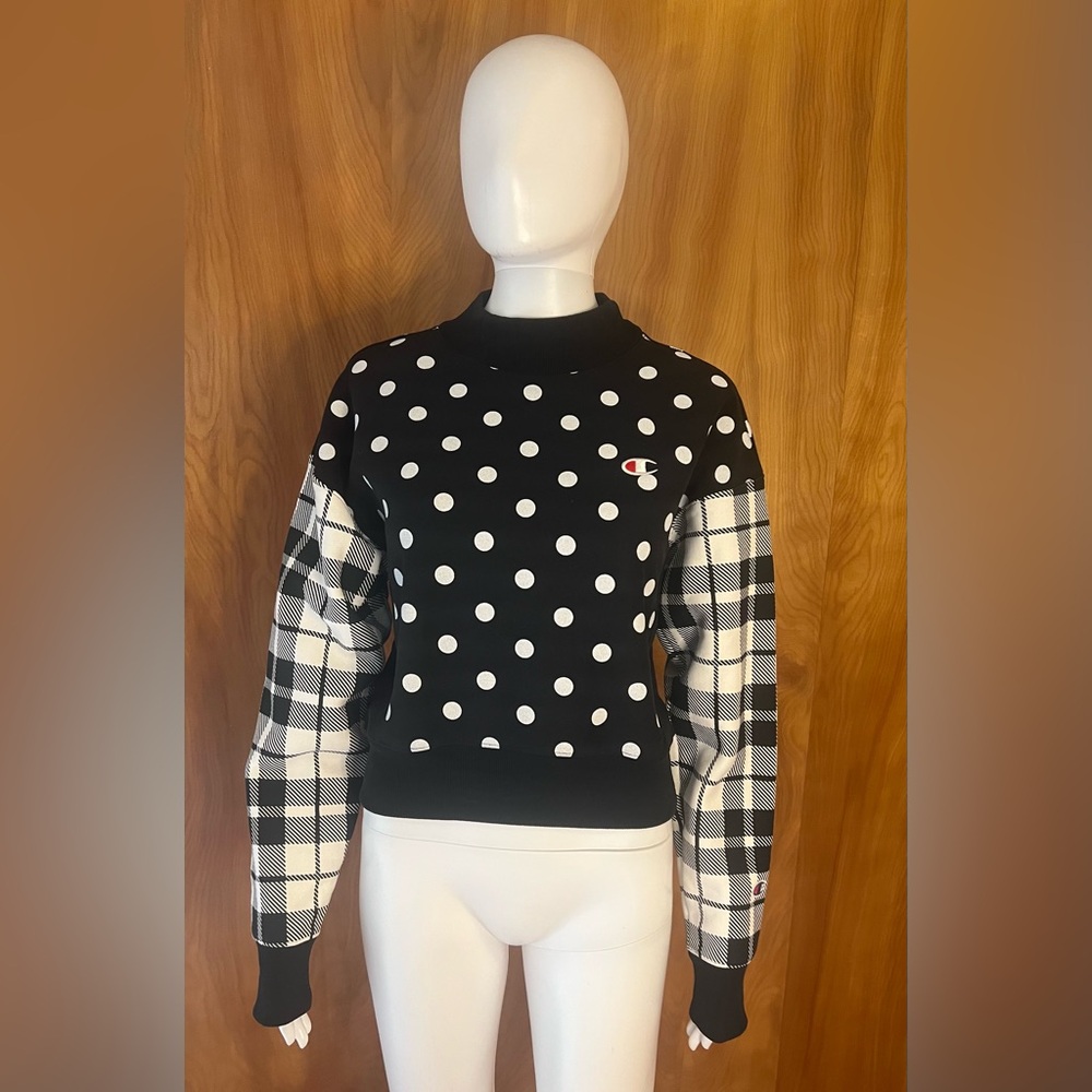 Champion Reverse Weave Sweatshirt Size Small – Polka Dot & Plaid Mix